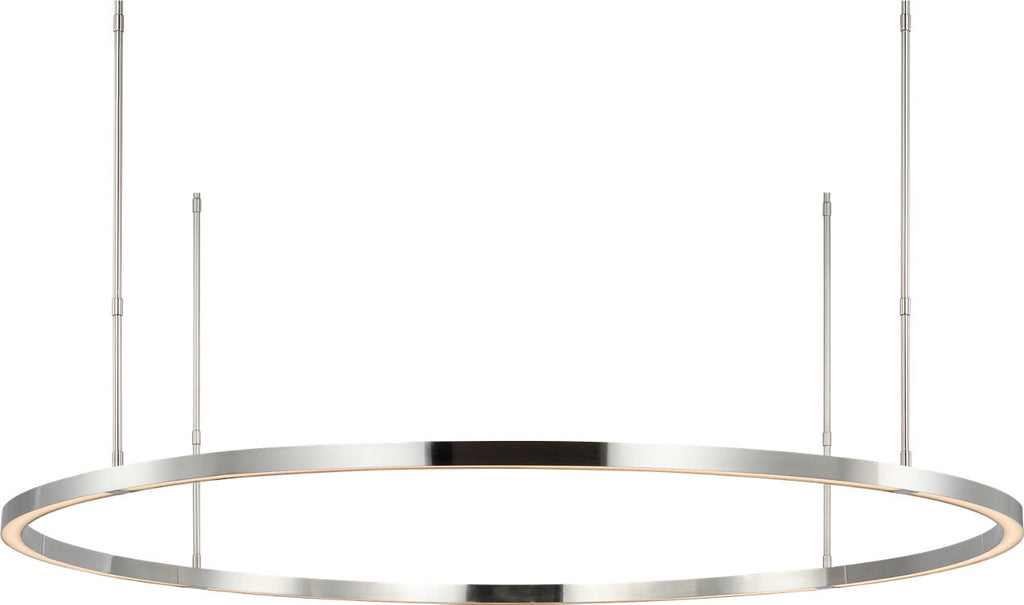 Stagger Ring X-Large Chandelier Polished stainless steel 2700K 90 CRI