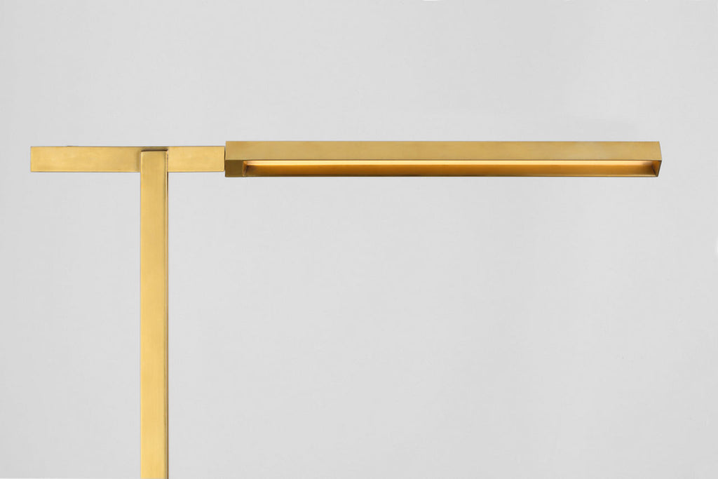 Stagger Small Floor Lamp Natural Brass 2700K 90 CRI