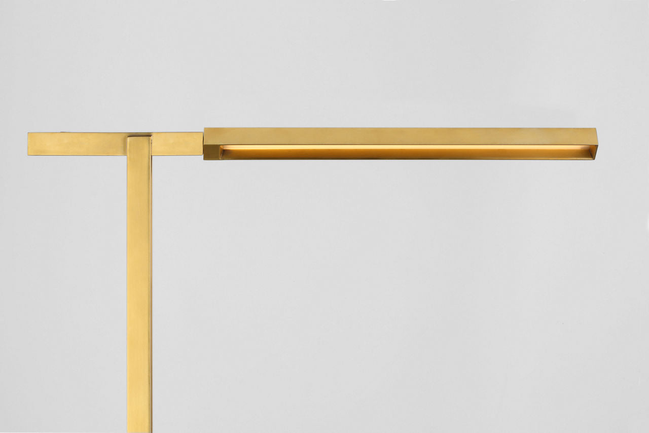 Stagger Small Floor Lamp Natural Brass 2700K 90 CRI