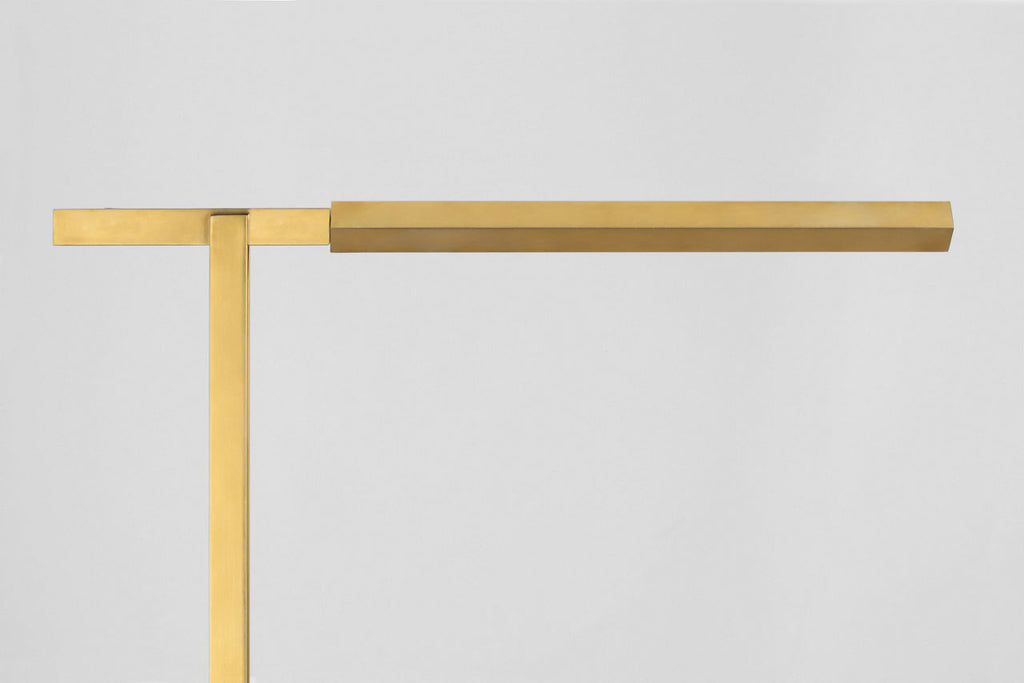 Stagger Small Floor Lamp Natural Brass 2700K 90 CRI