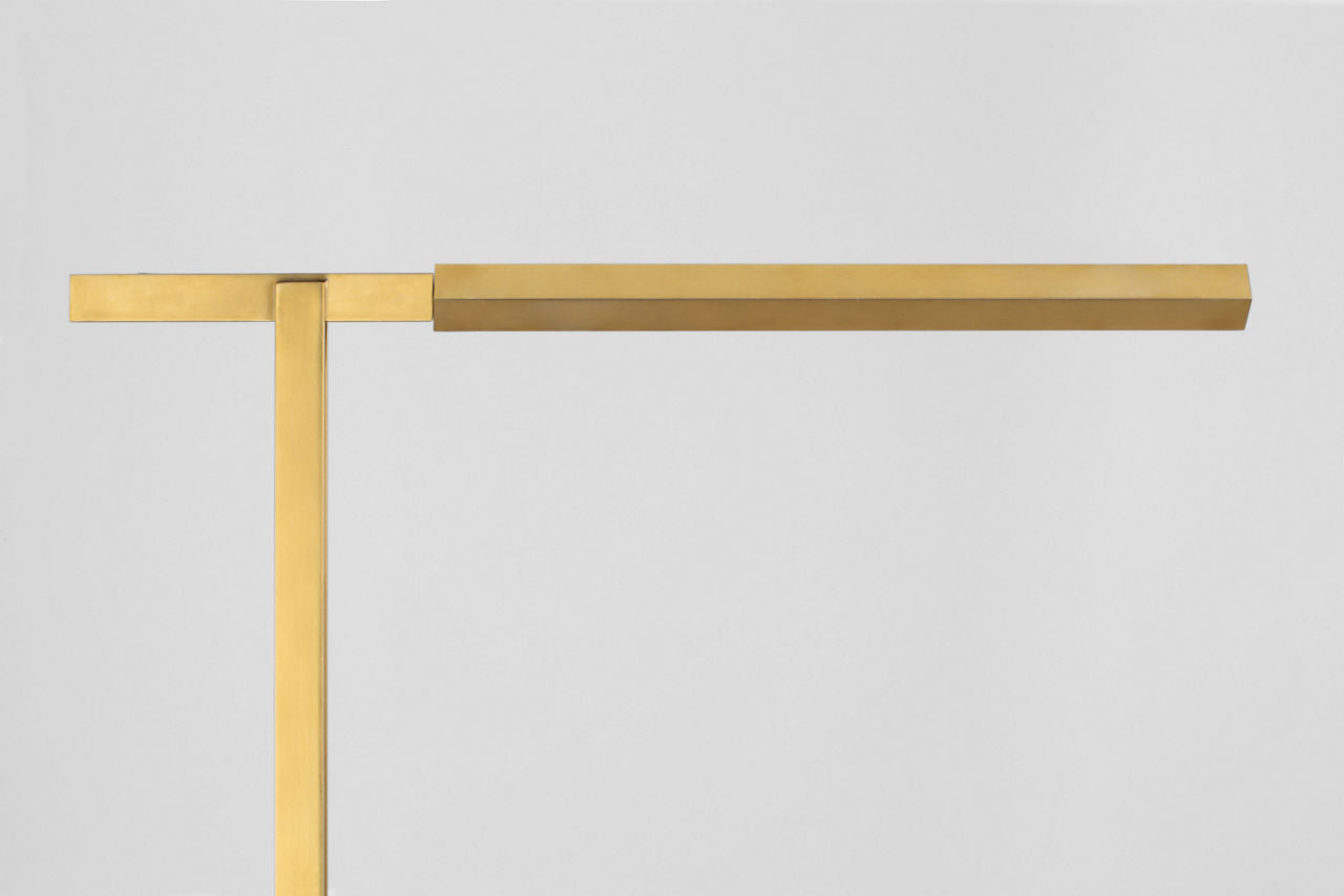 Stagger Small Floor Lamp Natural Brass 2700K 90 CRI