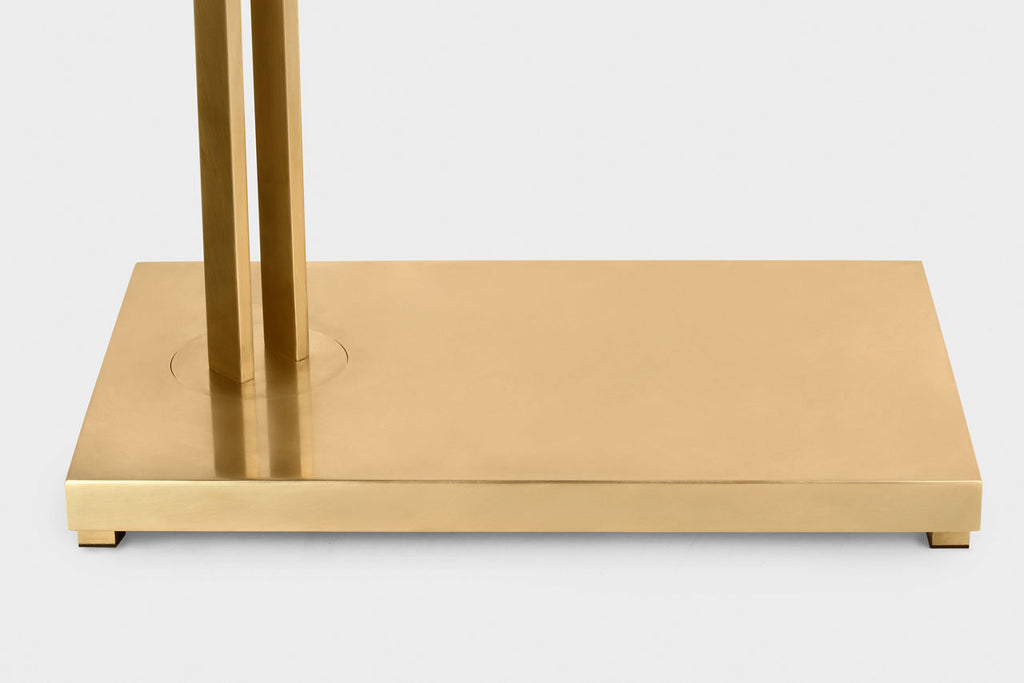 Stagger Medium Floor Lamp Natural Brass 2700K 90 CRI