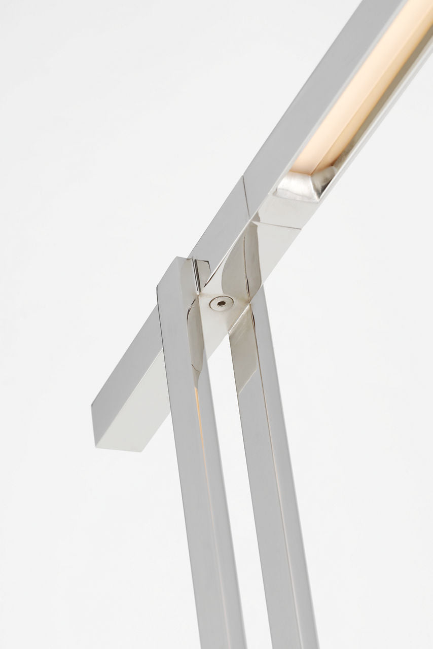 Stagger Medium Floor Lamp polished nickel 2700K 90 CRI