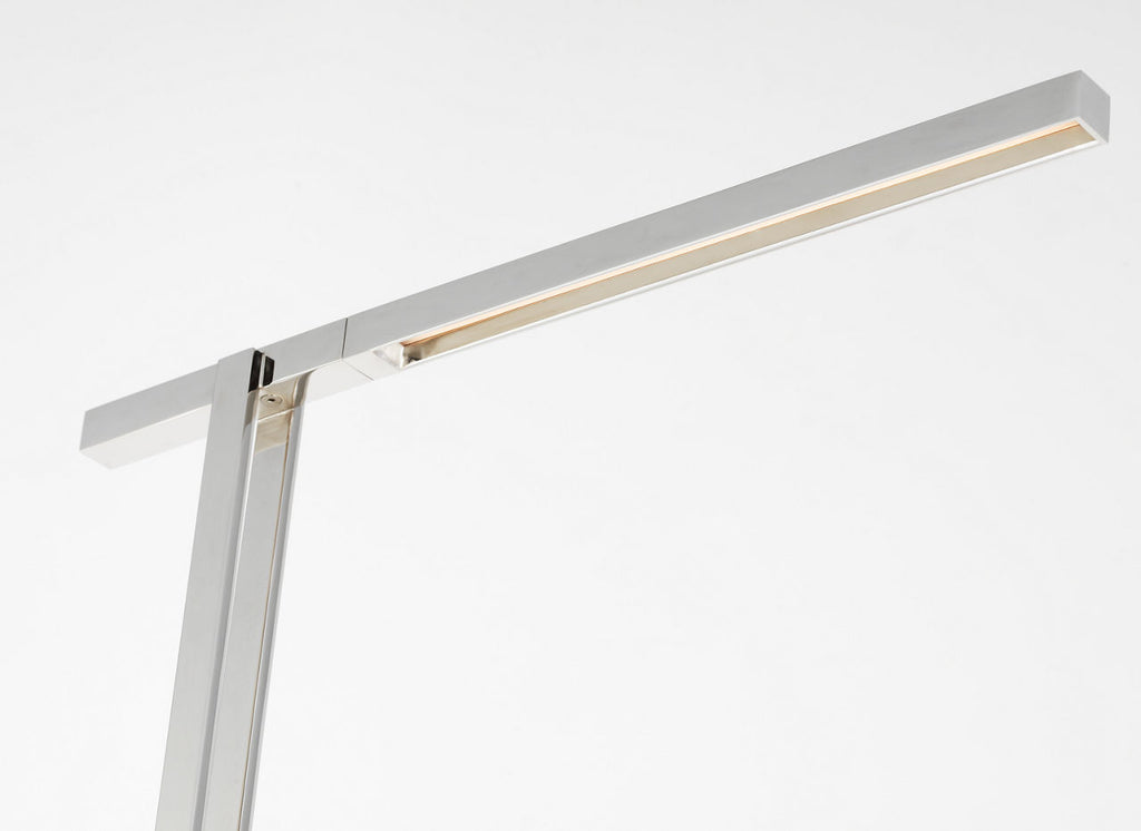 Stagger Medium Floor Lamp polished nickel 2700K 90 CRI