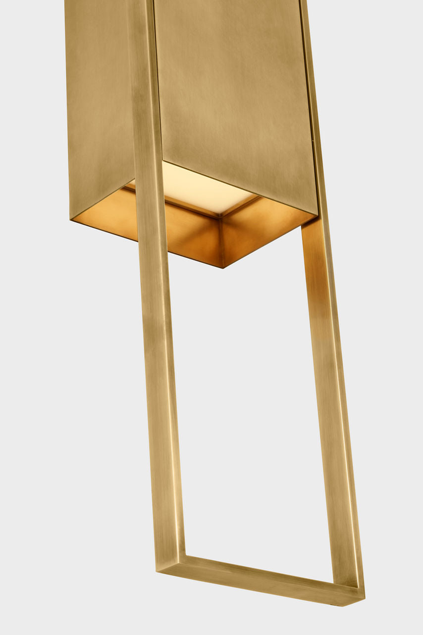 Alude 24 Wall hand-rubbed antique brass 2700K 90 CRI