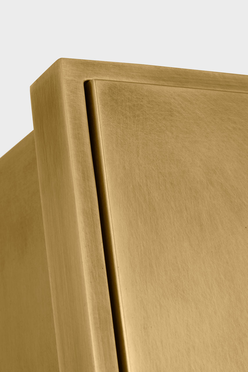 Alude 36 Wall hand-rubbed antique brass 2700K 90 CRI