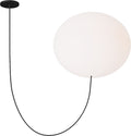 Helium X-Large 1 Light Chandelier Opal Etched Matte Black 2700K 90 CRI