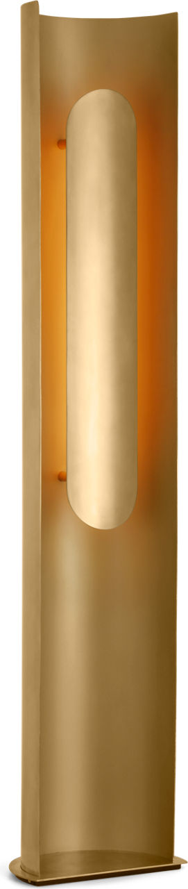 Shielded Medium Floor Lamp Hand Rubbed Antique Brass 2700K 90 CRI