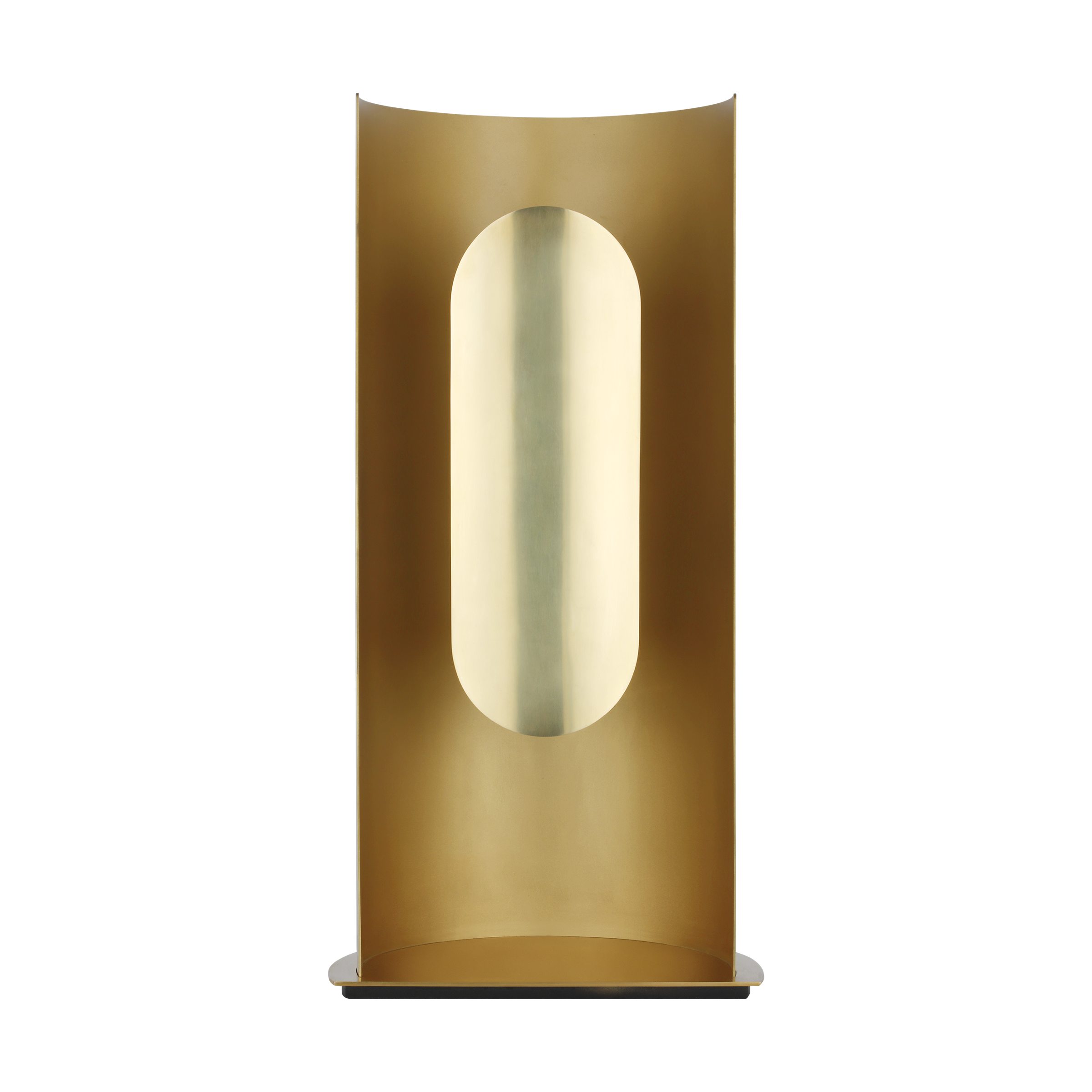 Shielded Medium Table Lamp hand rubbed antique brass 2700K 90 CRI