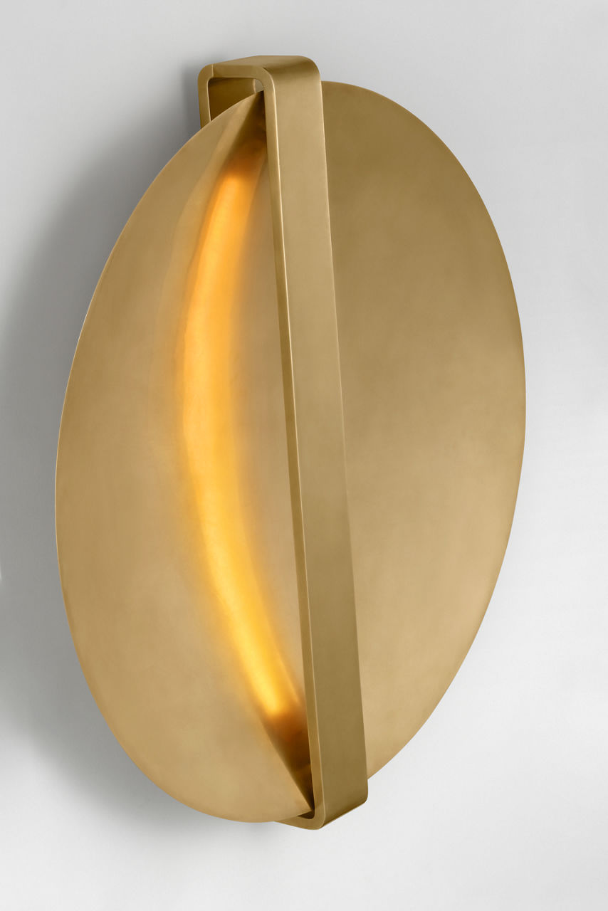 Cymbal Large Sconce Natural Brass 2700K 90 CRI
