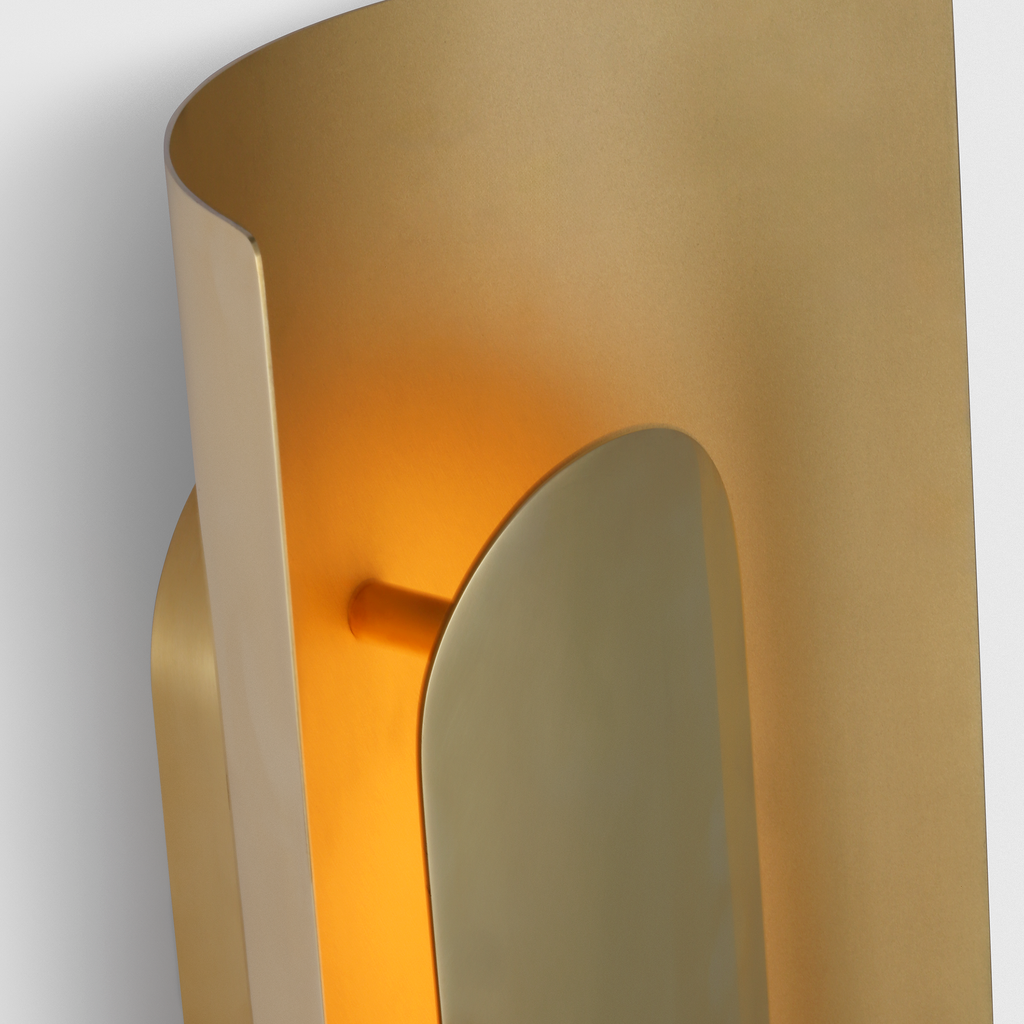 Shielded Medium Sconce Hand Rubbed Antique Brass 2700K 90 CRI