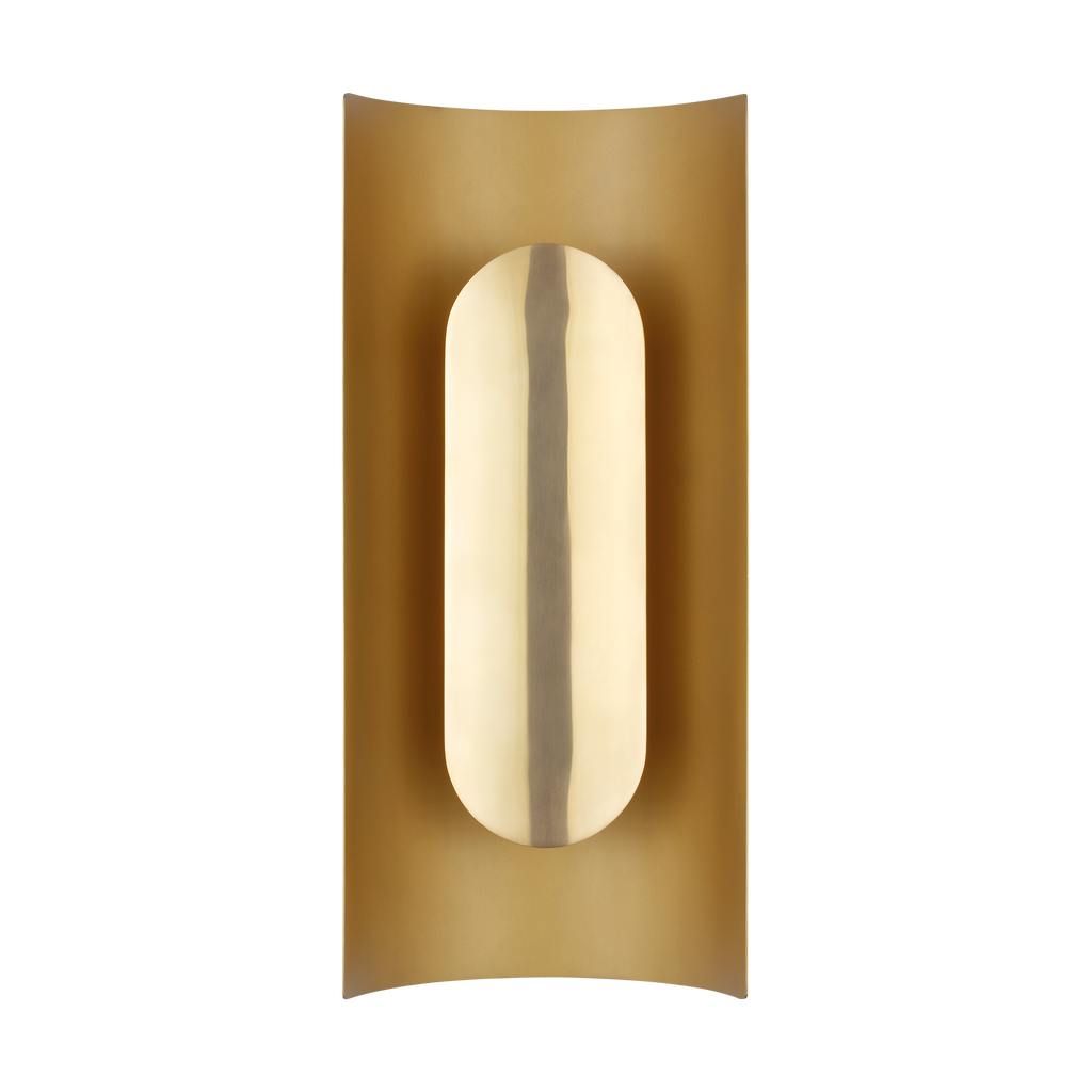 Shielded Medium Sconce Hand Rubbed Antique Brass 2700K 90 CRI