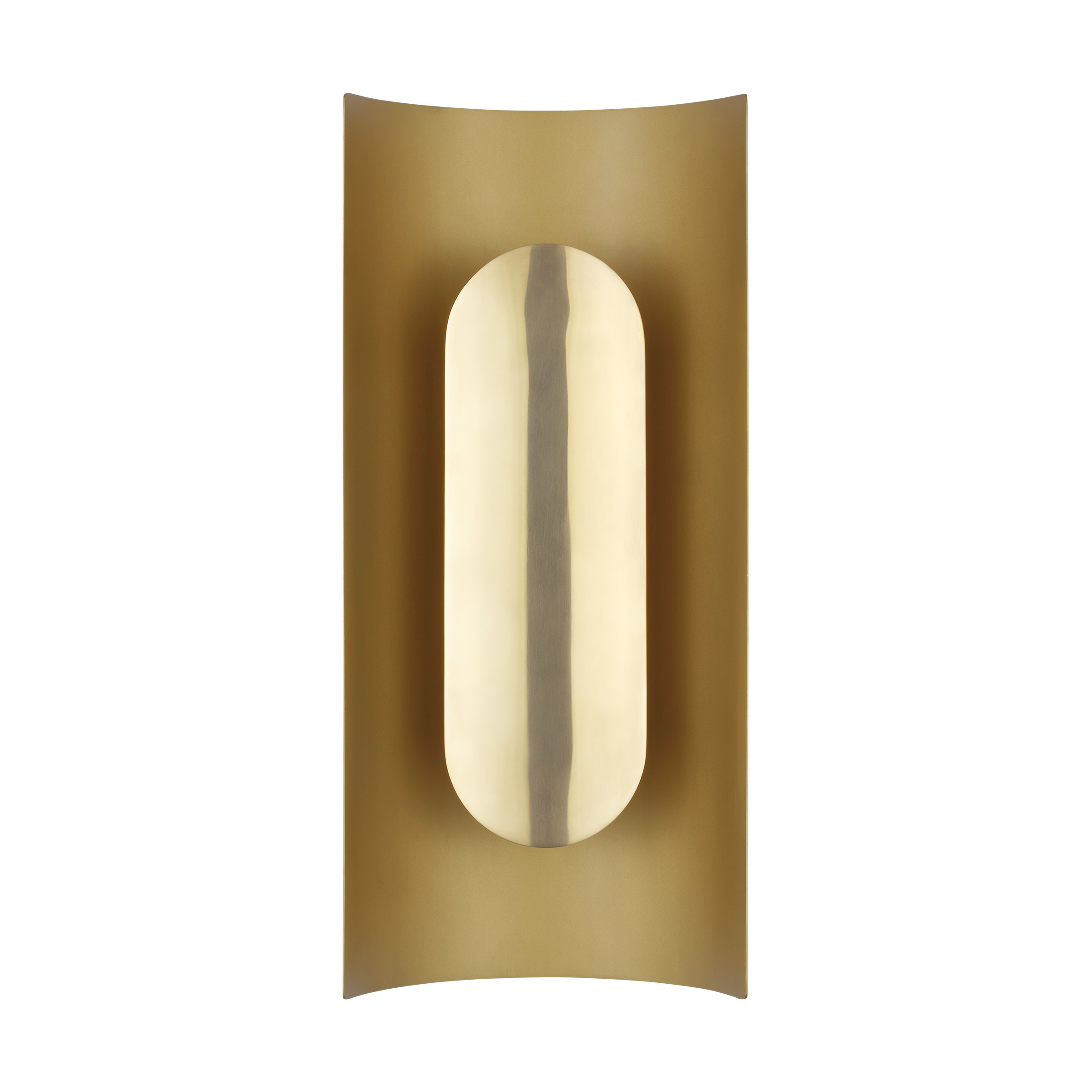 Shielded Medium Sconce Hand Rubbed Antique Brass 2700K 90 CRI