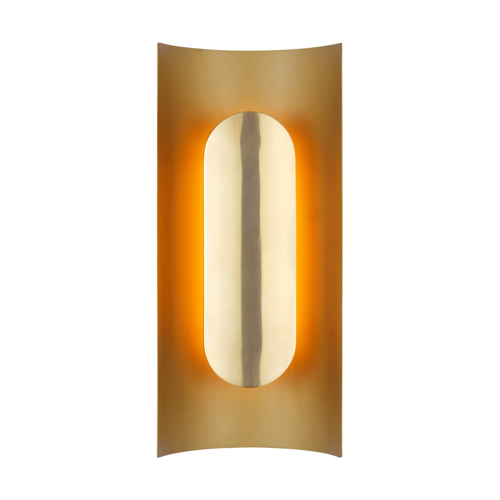 Shielded Medium Sconce Hand Rubbed Antique Brass 2700K 90 CRI