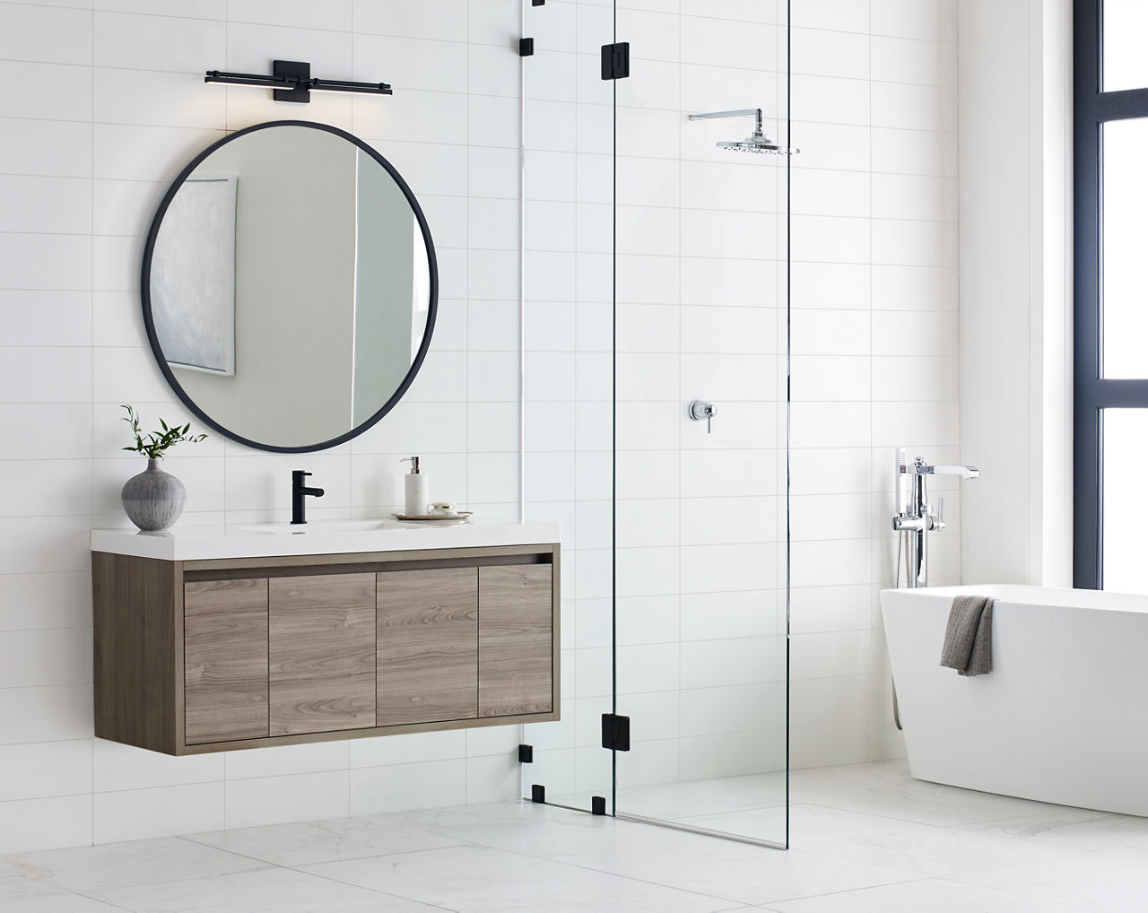 Kal Medium Vanity Nightshade Black Integrated LED 90 CRI 3000K 120-277V