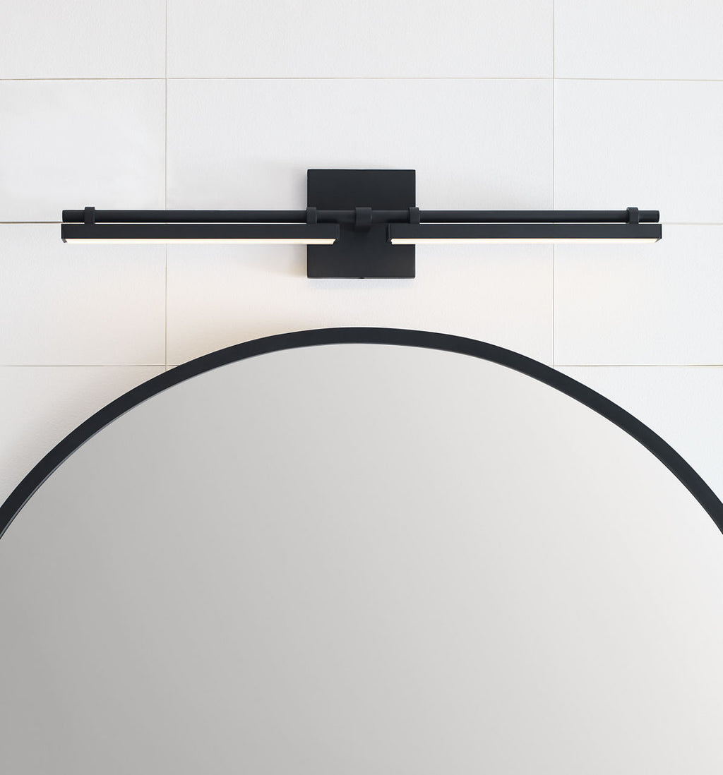 Kal Medium Vanity Nightshade Black Integrated LED 90 CRI 3000K 120-277V