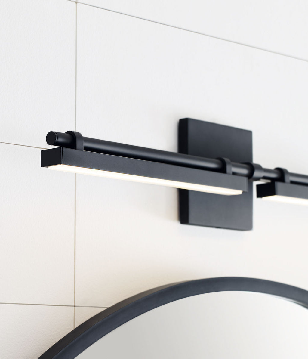 Kal Medium Vanity Nightshade Black Integrated LED 90 CRI 3000K 120-277V