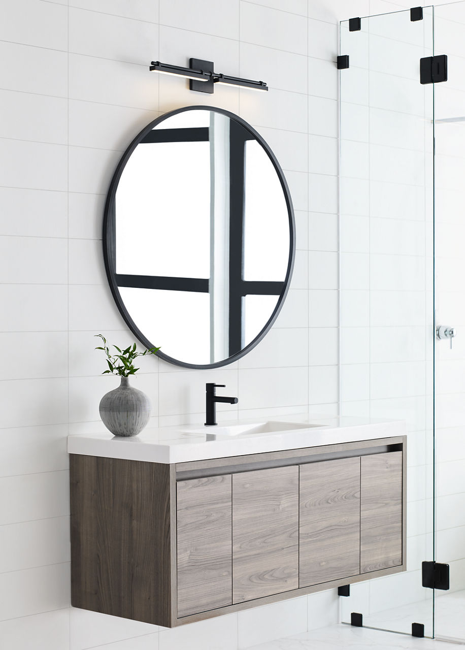 Kal Medium Vanity Nightshade Black Integrated LED 90 CRI 3000K 120-277V