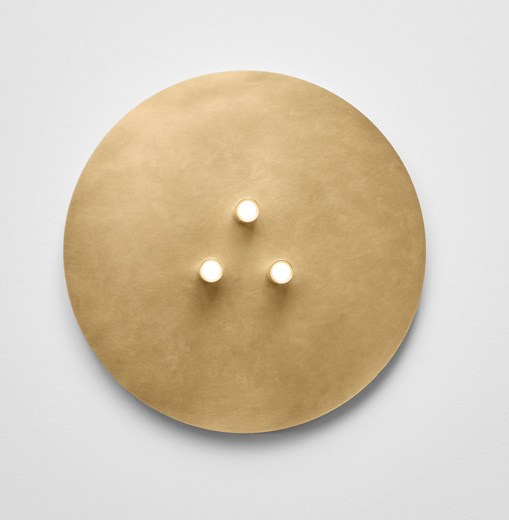 Ponte 16 Flush Mount 16 Natural Brass LED 90 CRI 3000K 120V