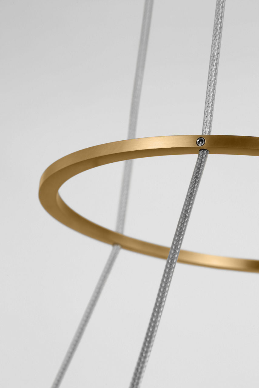 Grace 36 Chandelier Natural Brass/ weathered oak 3000K 90 CRI integrated led 90 cri 3000k 120v
