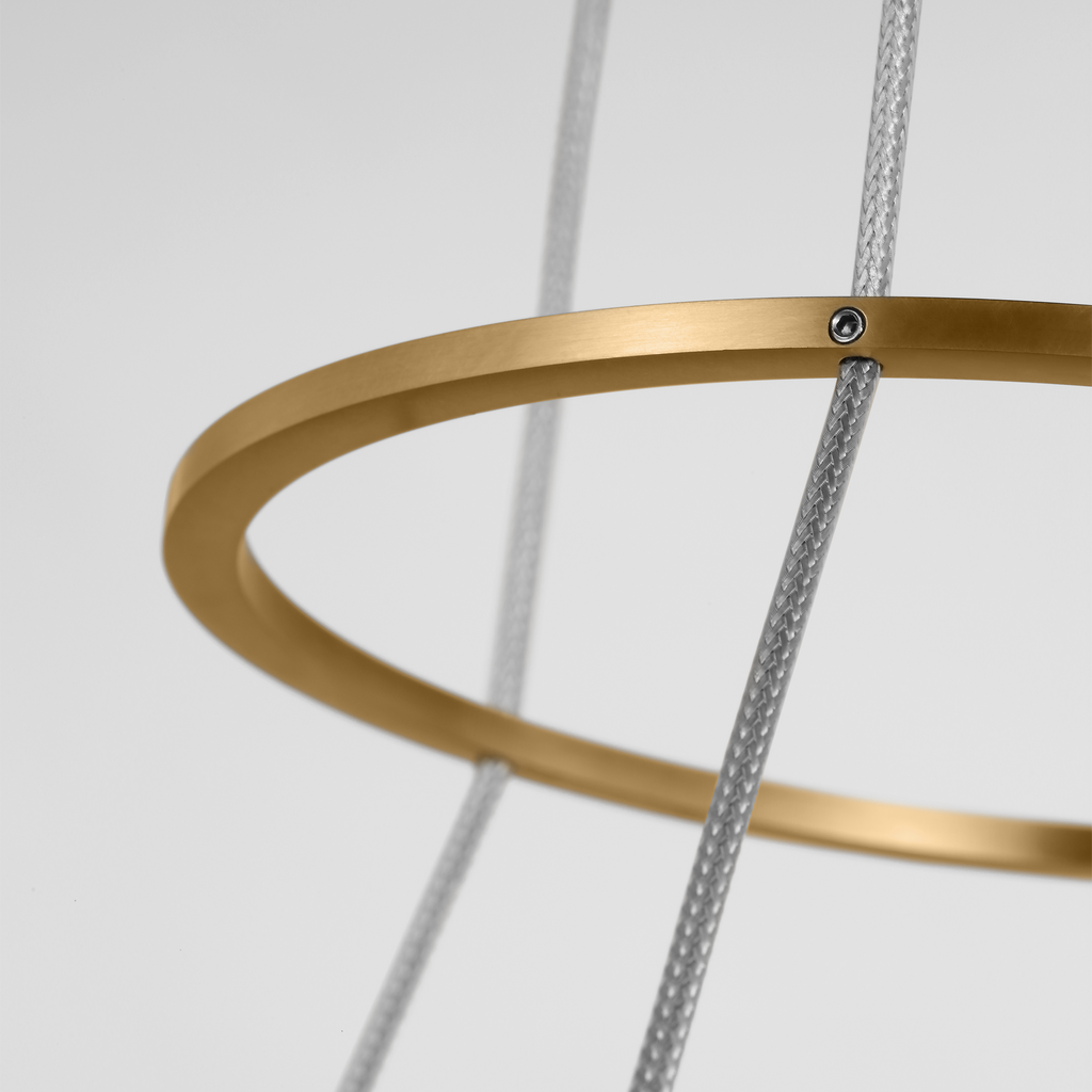 Grace 36 Chandelier Natural Brass/ weathered oak 3000K 90 CRI integrated led 90 cri 3000k 120v