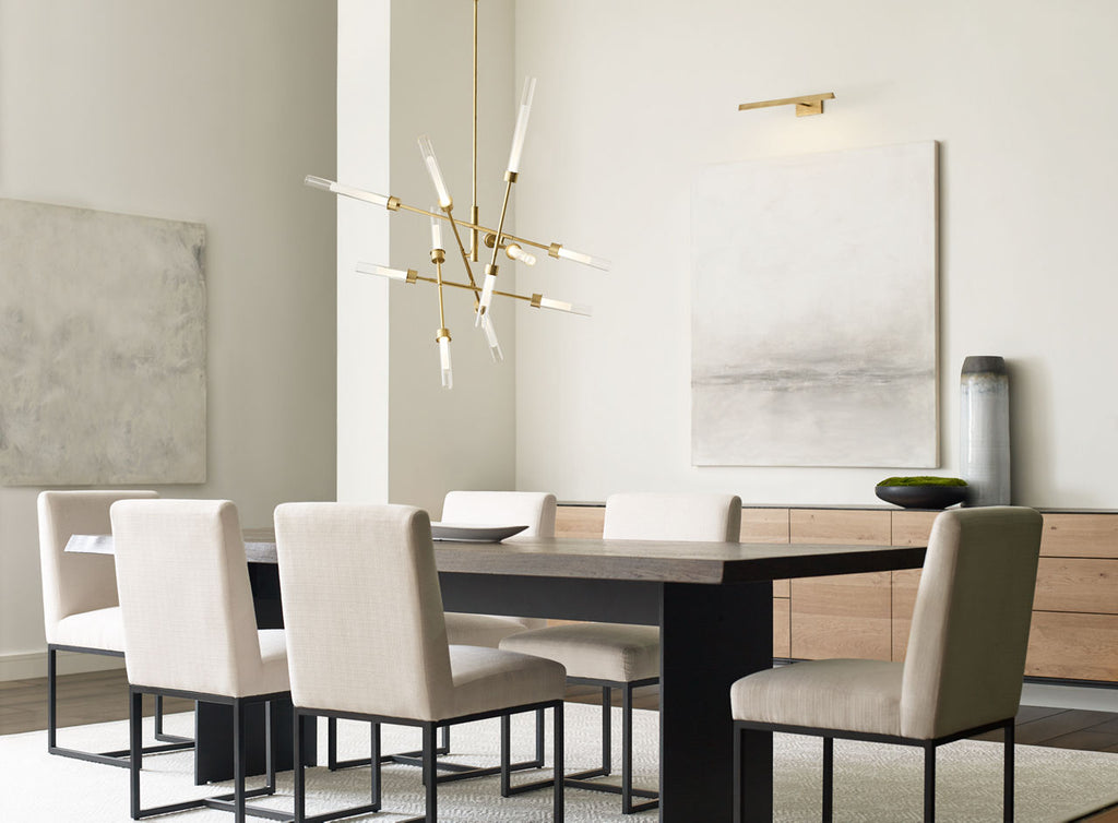 Linger 12-Light Abstract Chandelier 12-Light Abstract Chandelier Natural Brass 3000K 90 CRI integrated led 90 cri 3000k 120v