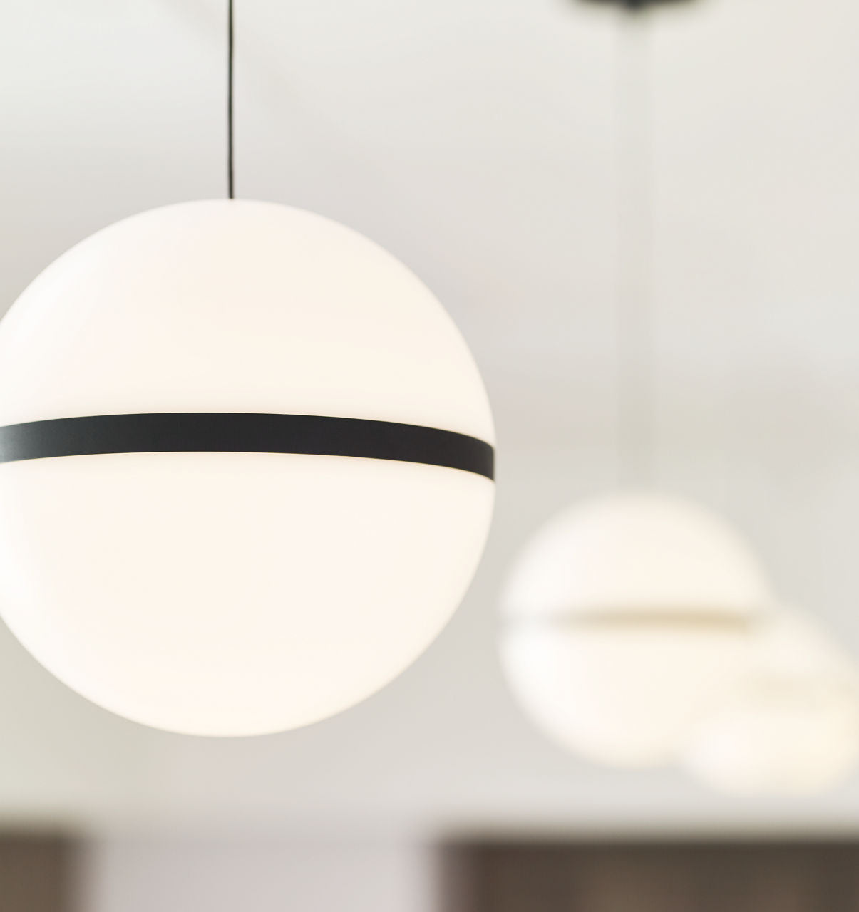 Mini Hanea Pendant | Nightshade Black | Acrylic Shade Monopoint Bulb(s) Included