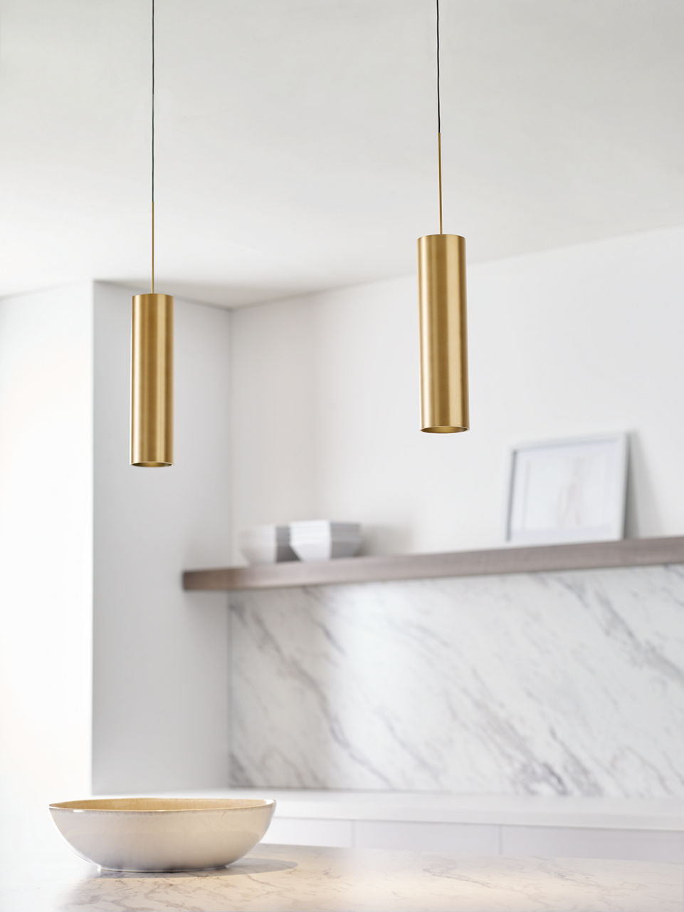 Piper Pendant | Aged Brass |  Monopoint Bulb(s) Included