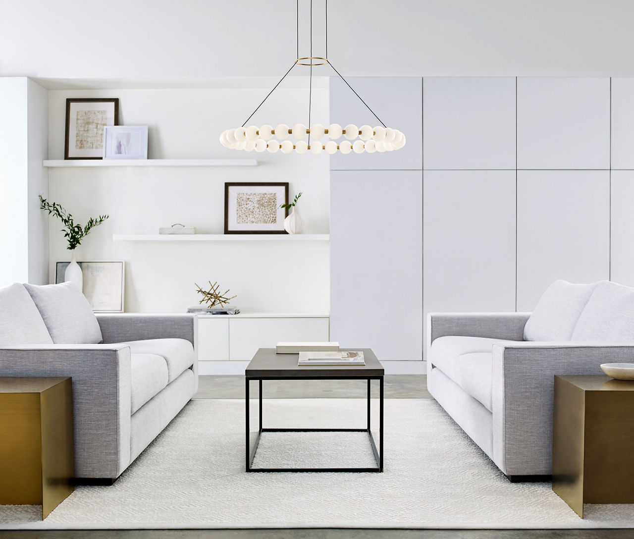 Orbet 36 Chandelier Natural Brass 2700K 90 CRI integrated led 90 cri 2700k 120v-277v unv