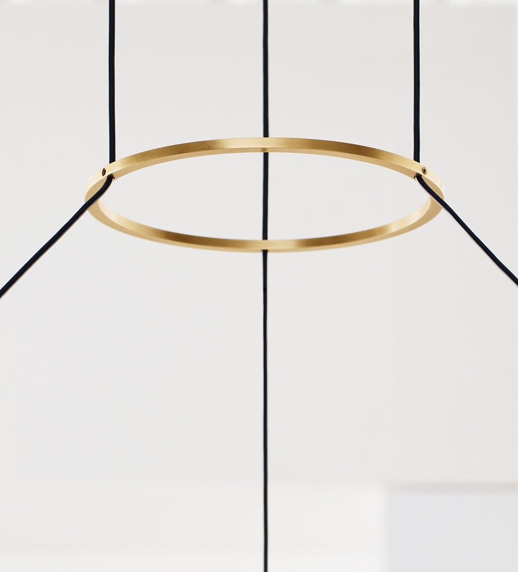 Orbet 36 Chandelier Natural Brass 2700K 90 CRI integrated led 90 cri 2700k 120v-277v unv