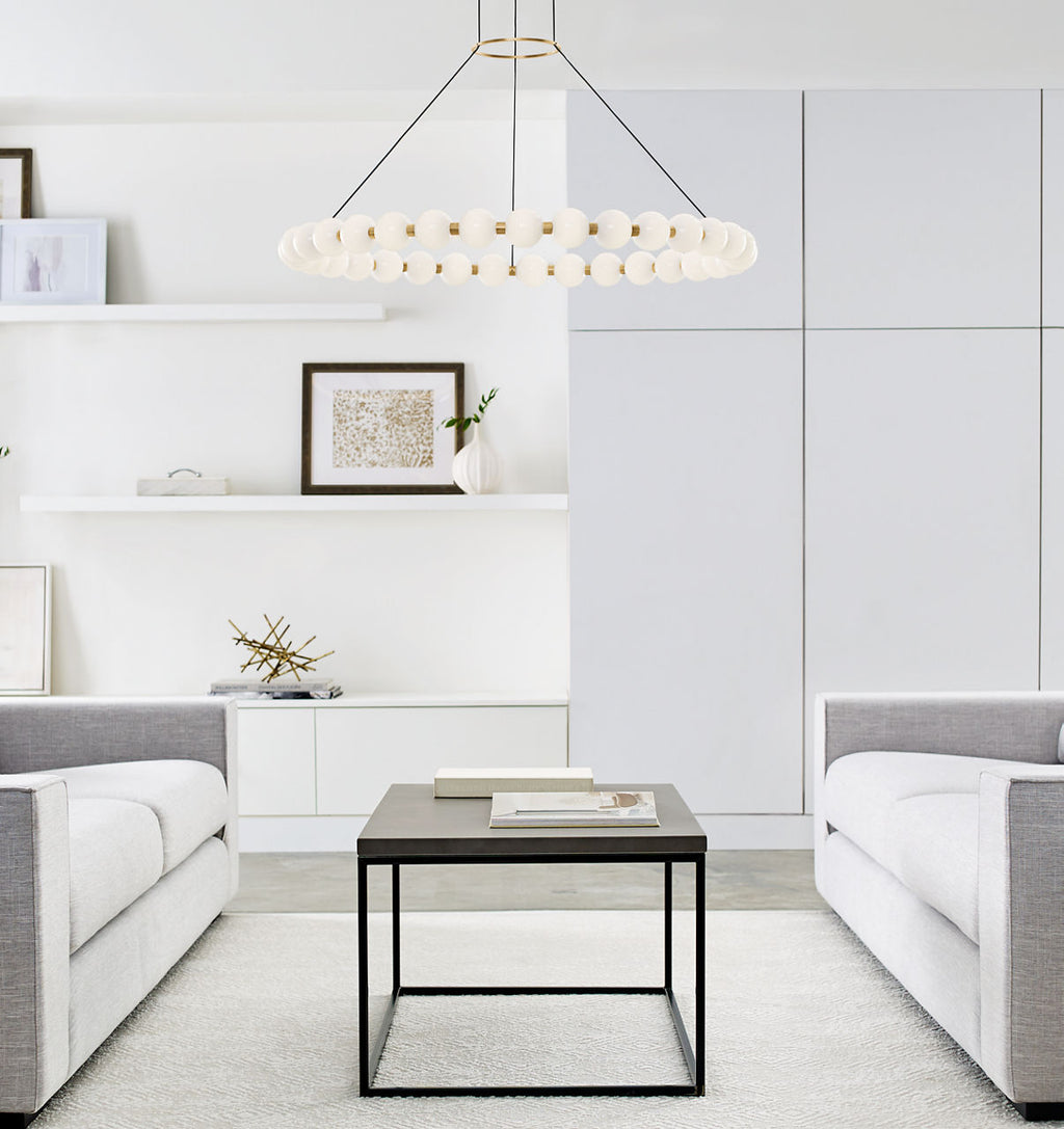 Orbet 36 Chandelier Natural Brass 2700K 90 CRI integrated led 90 cri 2700k 120v-277v unv