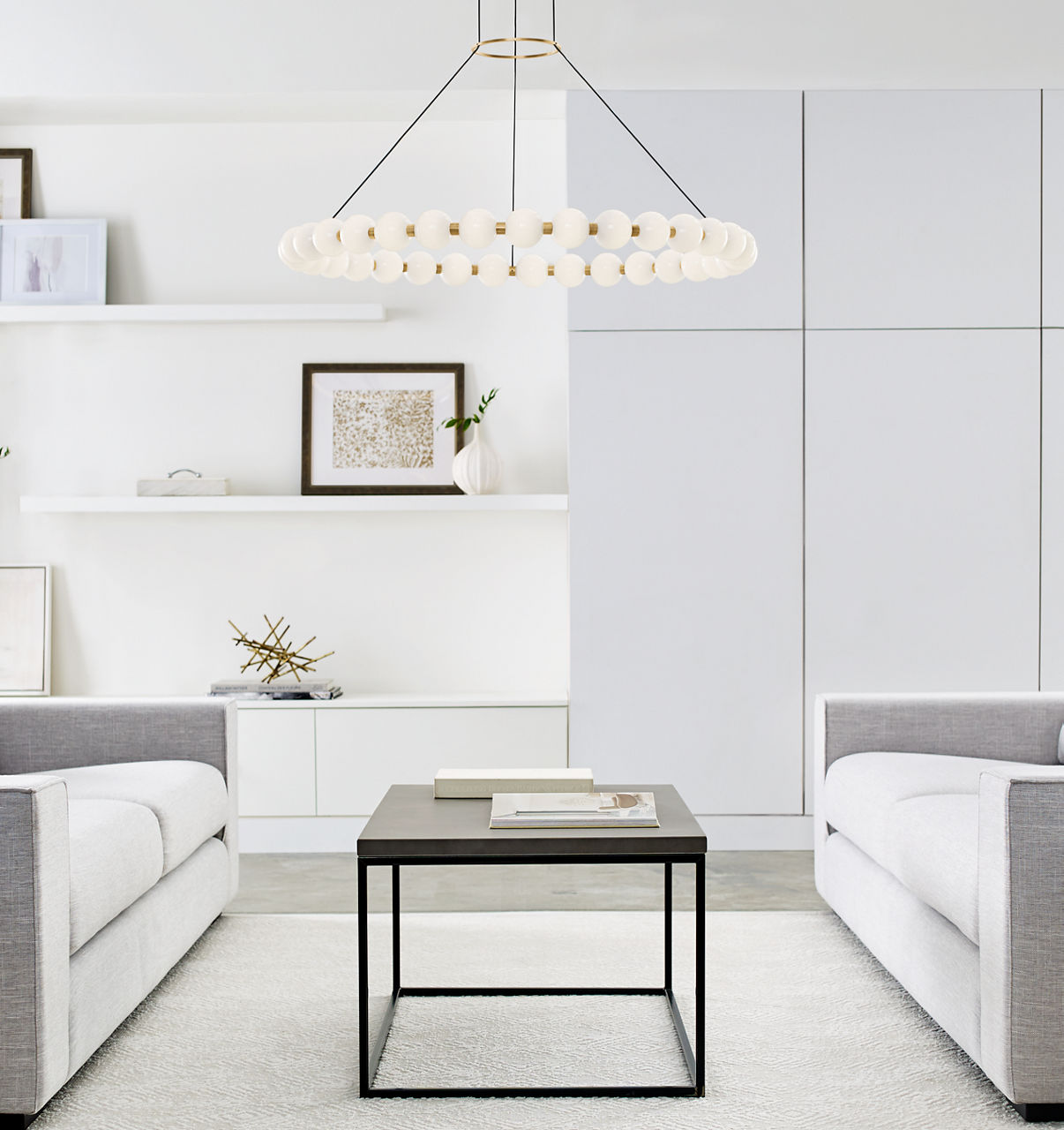 Orbet 36 Chandelier Natural Brass 2700K 90 CRI integrated led 90 cri 2700k 120v-277v unv