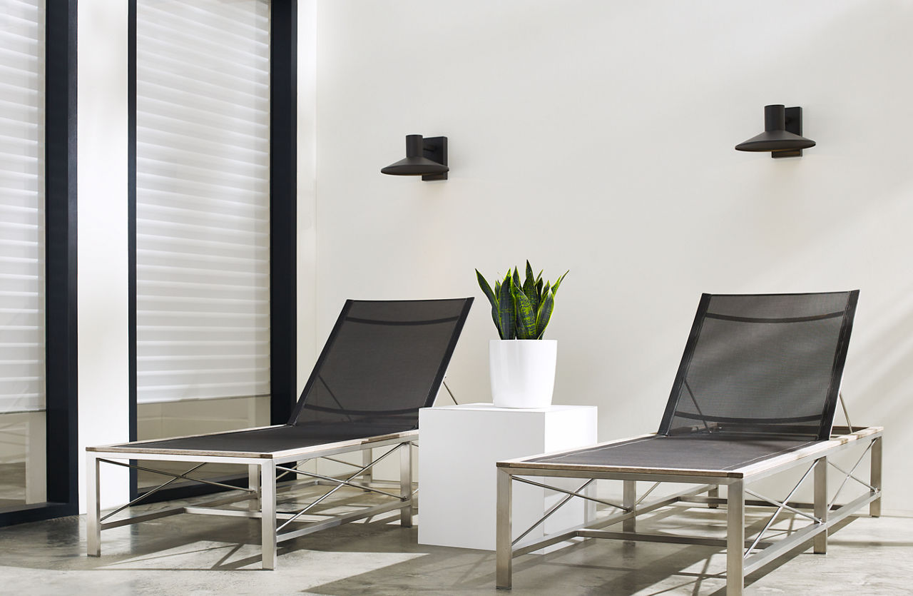 Ash 10 Outdoor Wall | Charcoal 2700K Cylinder Lens High Output