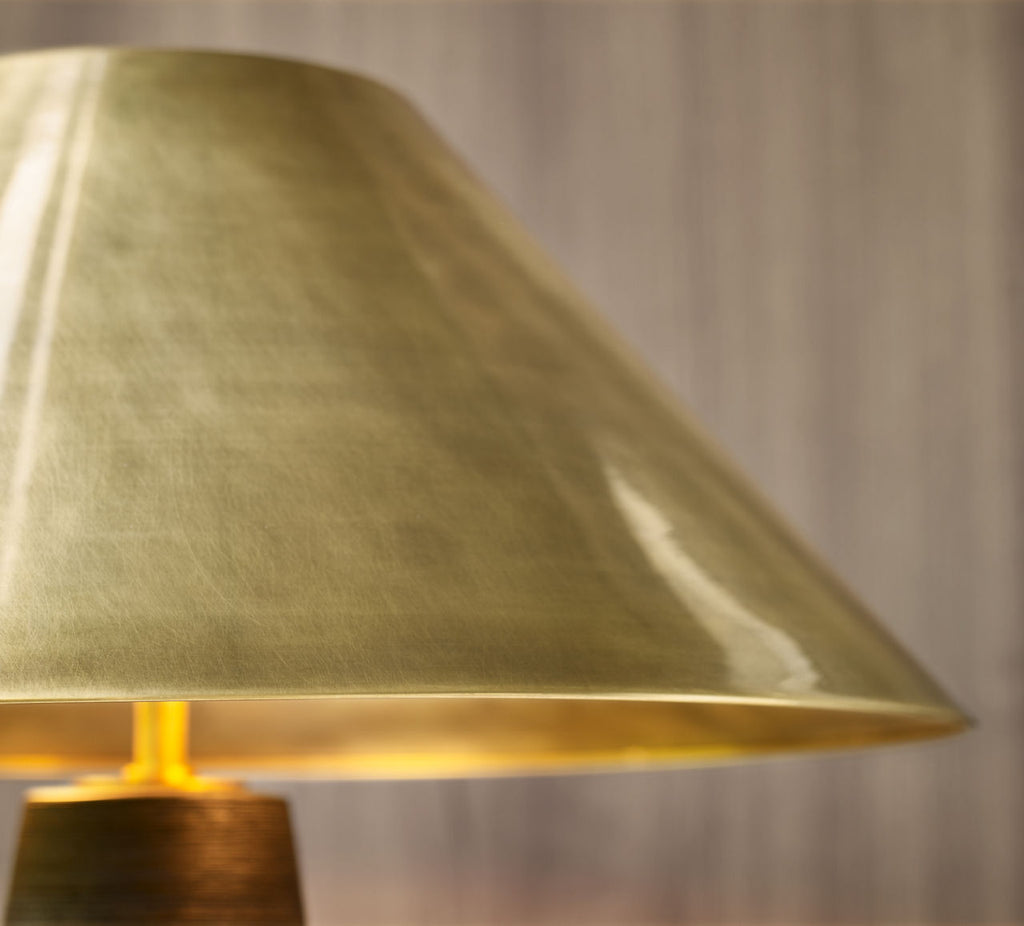 Karam Large Table Lamp Black Natural Brass 3000K 90 CRI e26 med base a19 90 cri 3000k 120v