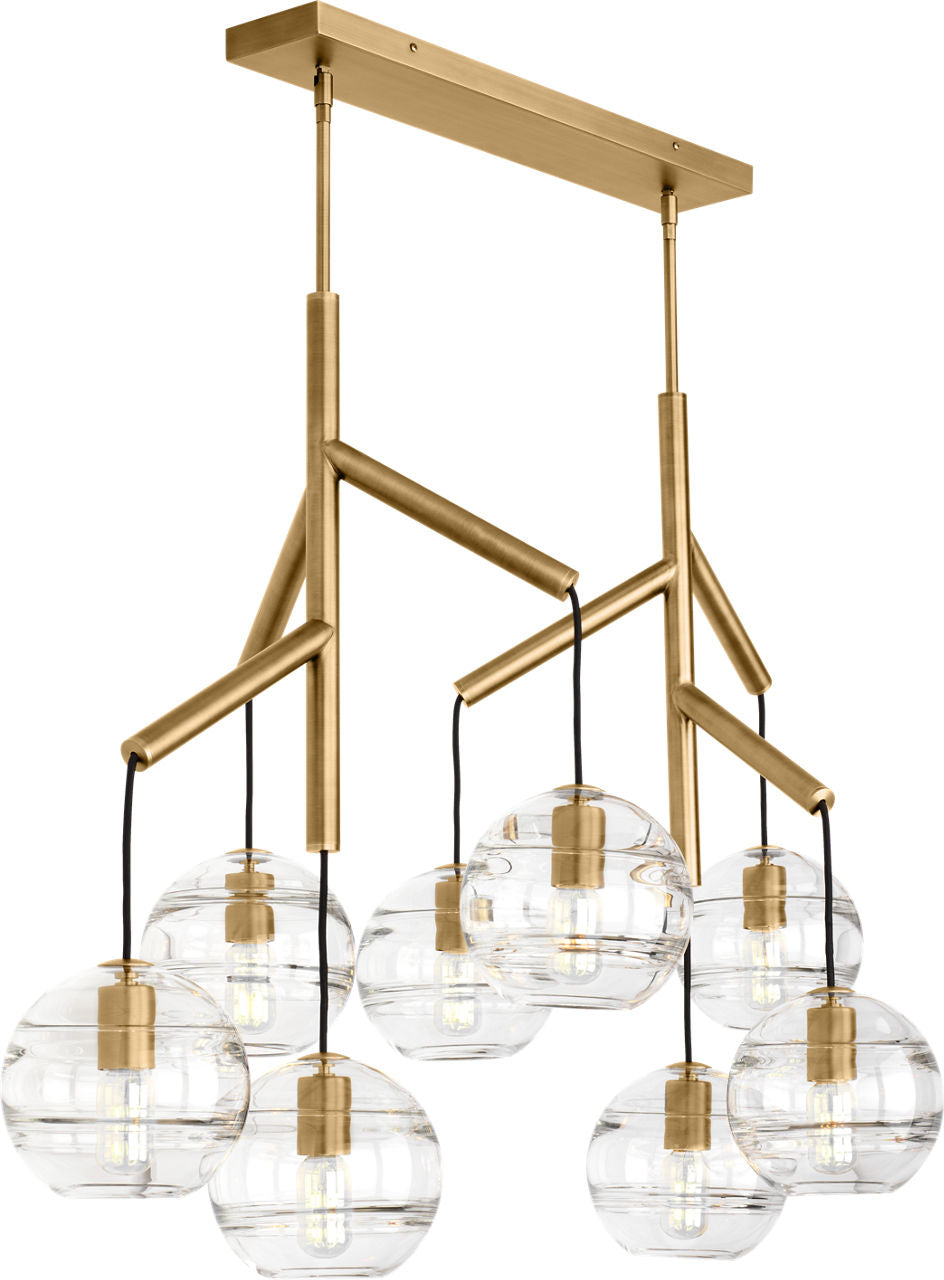 Sedona Double Chandelier Double Clear Aged Brass Bulb Not Included