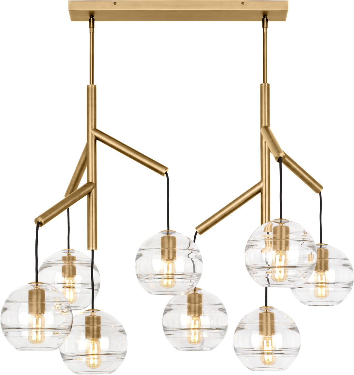 Sedona Double Chandelier Double Clear Aged Brass Bulb Not Included