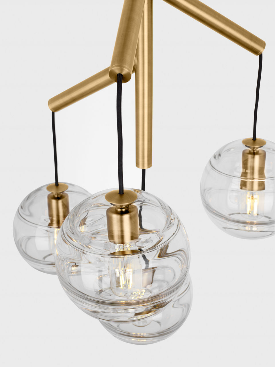 Sedona Single Chandelier | Clear Aged Brass Bulb Not Included