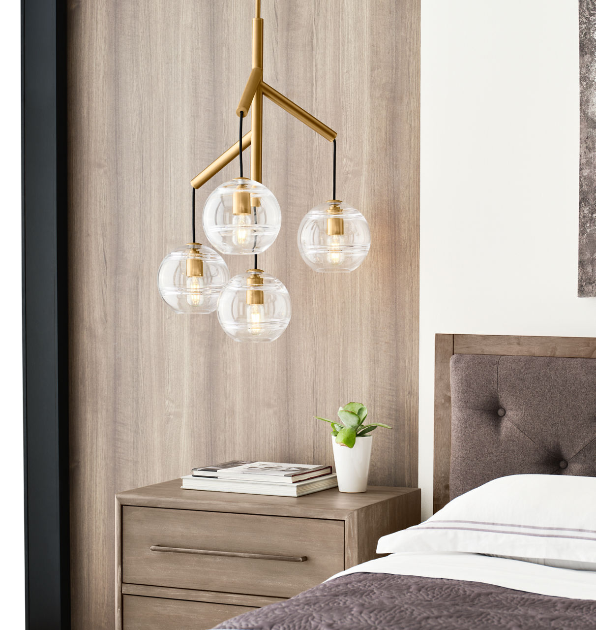 Sedona Single Chandelier Single Clear Aged Brass 2700K 90 CRI t14 led 90 cri 2700k 120v