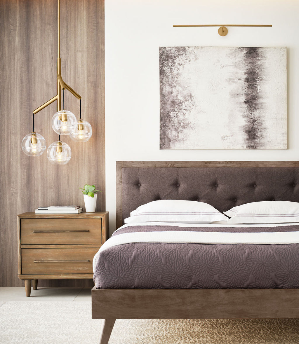 Sedona Single Chandelier Single Clear Aged Brass 2700K 90 CRI t14 led 90 cri 2700k 120v