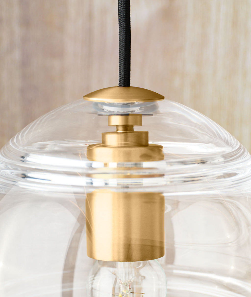 Sedona Single Chandelier Single Clear Aged Brass 2700K 90 CRI t14 led 90 cri 2700k 120v