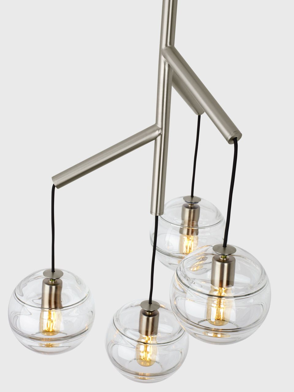 Sedona Single Chandelier Single Clear Satin Nickel Bulb Not Included