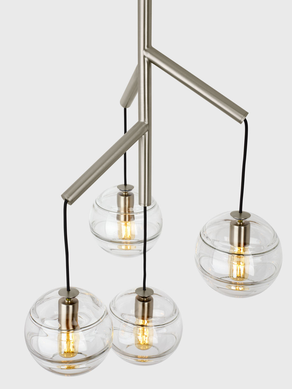 Sedona Single Chandelier Single Clear Satin Nickel 2700K 90 CRI t14 led 90 cri 2700k 120v