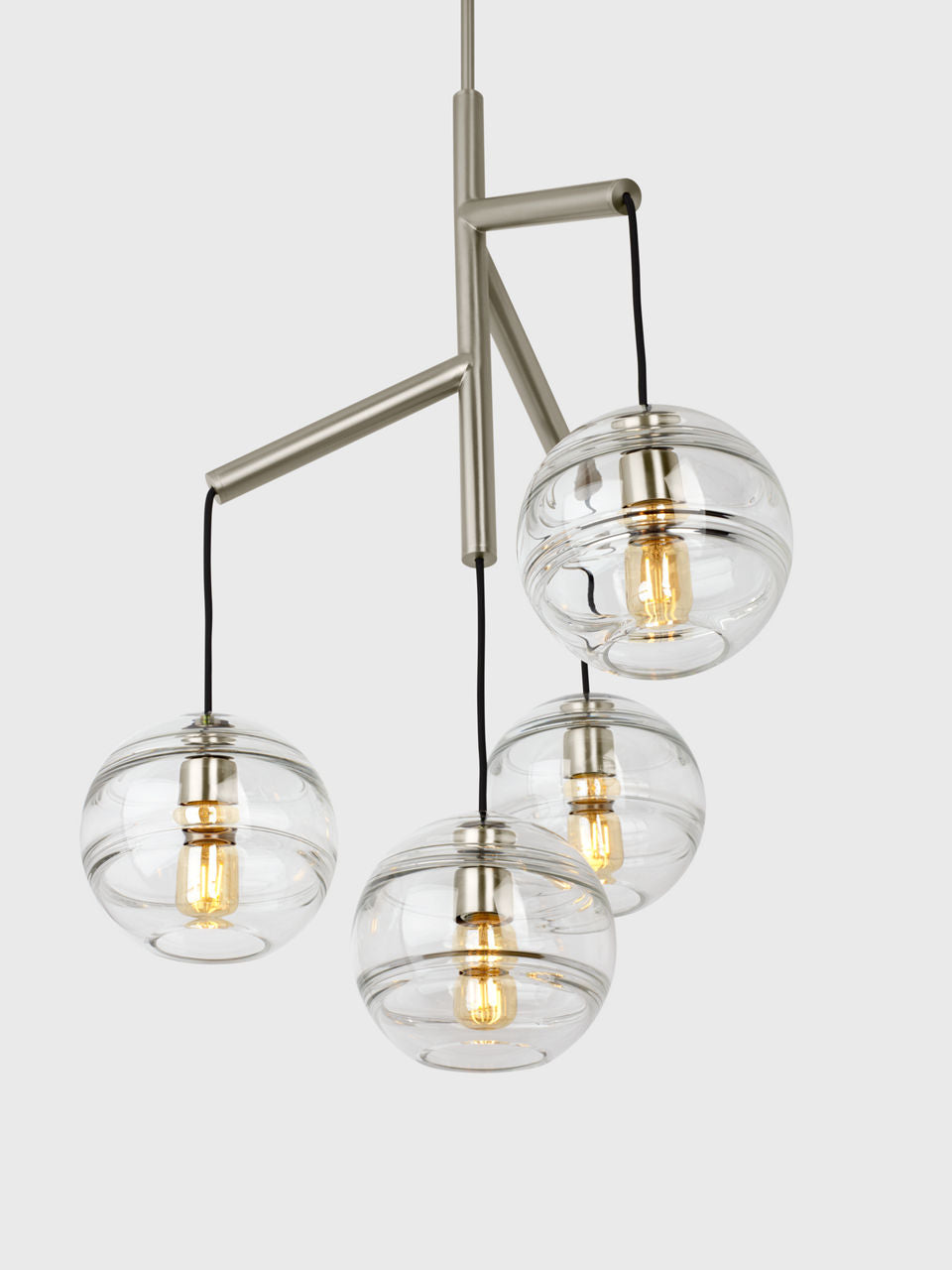 Sedona Single Chandelier Single Clear Satin Nickel Bulb Not Included