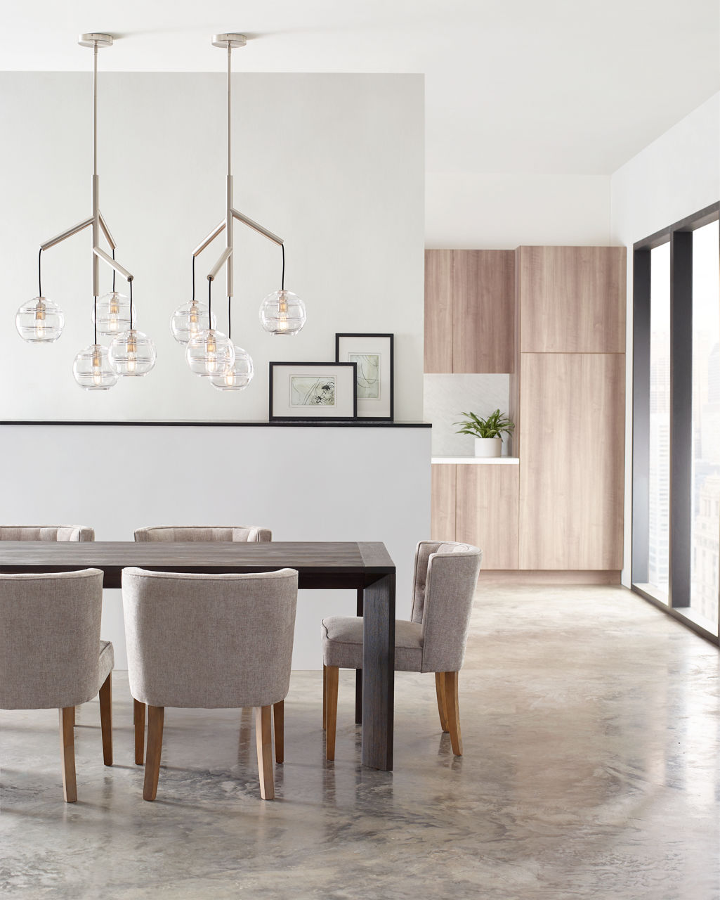 Sedona Single Chandelier Single Clear Satin Nickel 2700K 90 CRI t14 led 90 cri 2700k 120v