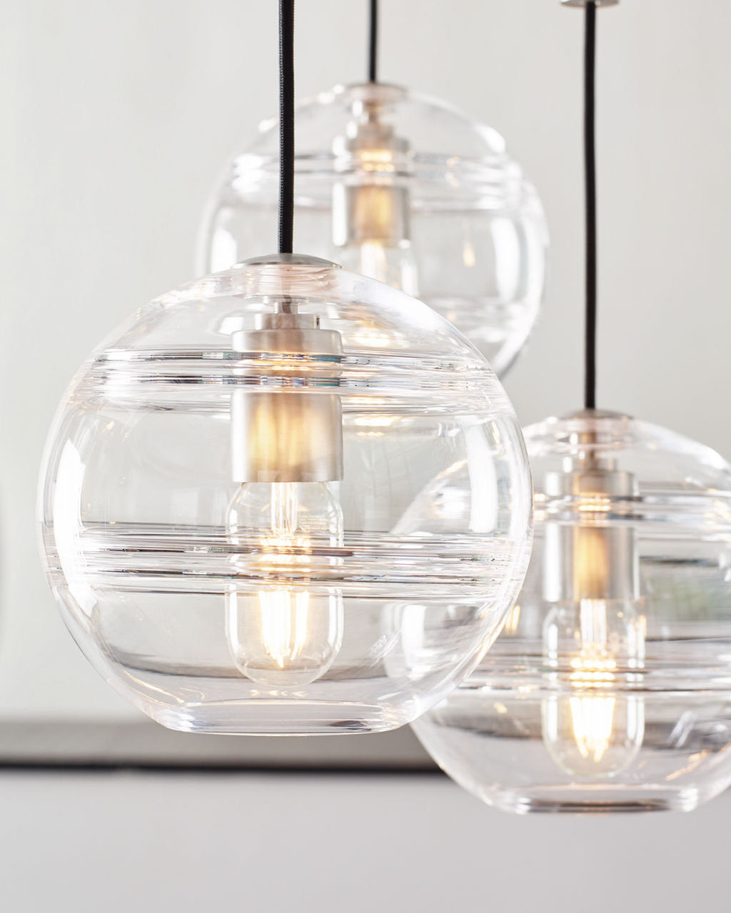 Sedona Single Chandelier Single Clear Satin Nickel Bulb Not Included