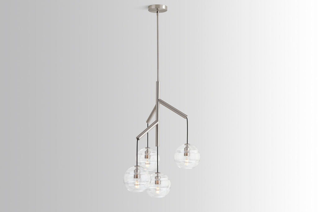 Sedona Single Chandelier Single Clear Satin Nickel Bulb Not Included