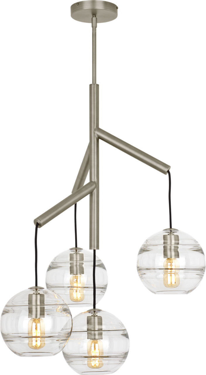 Sedona Single Chandelier Single Clear Satin Nickel Bulb Not Included