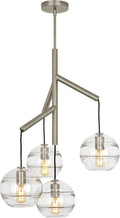 Sedona Single Chandelier Single Clear Satin Nickel 2700K 90 CRI t14 led 90 cri 2700k 120v