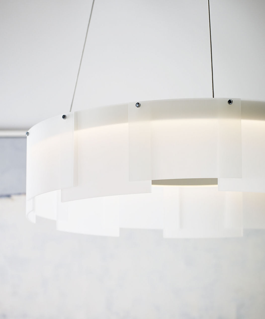 Stratos 30 Chandelier 30" Diameter Frost/Satin Nickel 2700K 90 CRI led 90 cri 2700k 120v