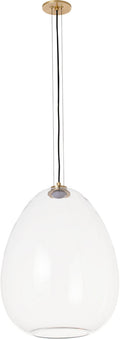 Kapoor Large Pendant clear/Natural Brass 2700K 90 CRI integrated led 90 cri 2700k 120v-277v unv
